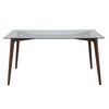 Flash Furniture Rectangle Walnut Table, Glass Top, 35.25"X59", 35.25" W X 59" L X 29.25" H, Glass, Clear SK-TC-5049-W-GG